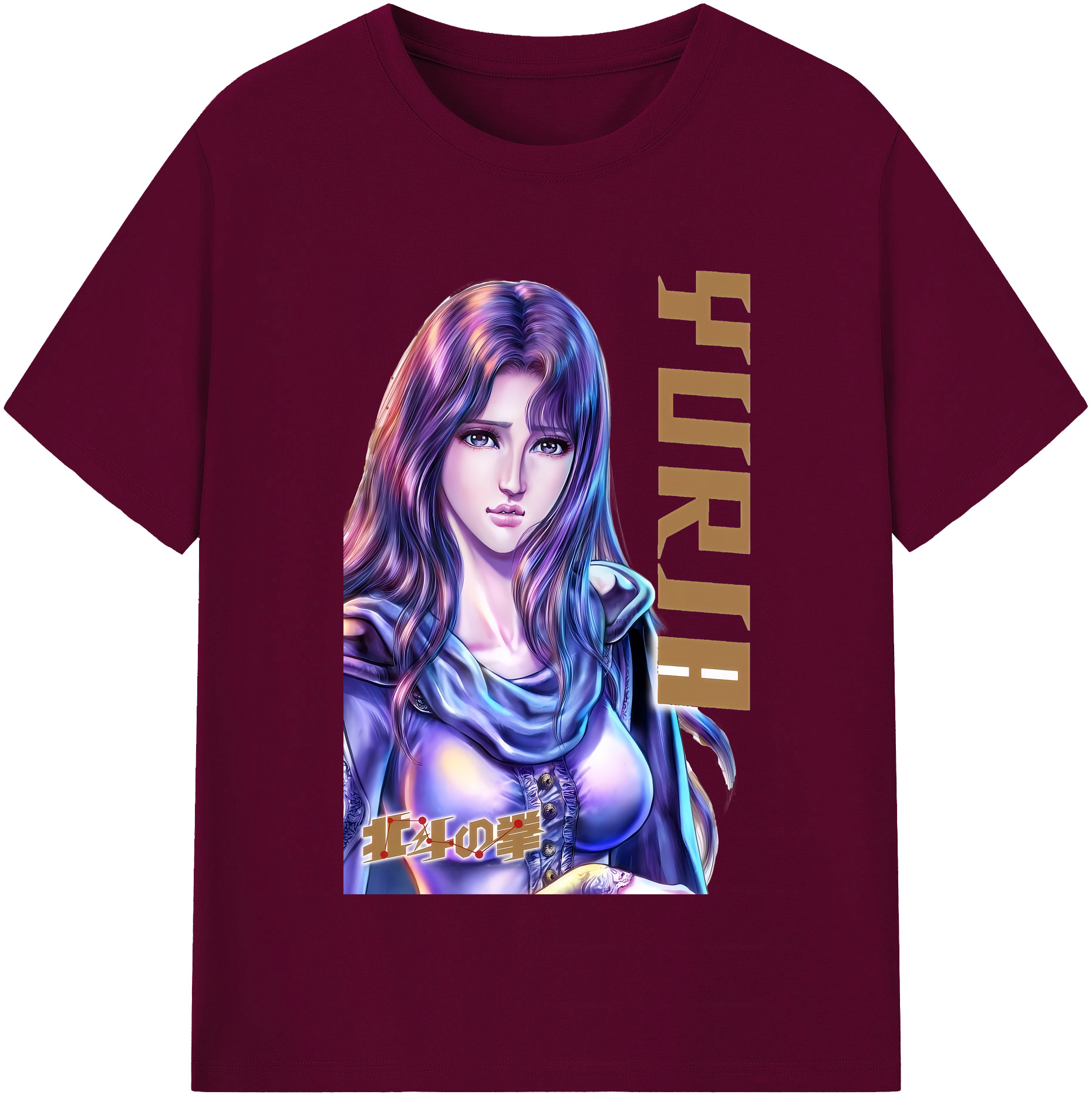 （画像用） 北斗の拳 Fist of the North Star レディースカジュアルプリントTシャツ（綿100％）